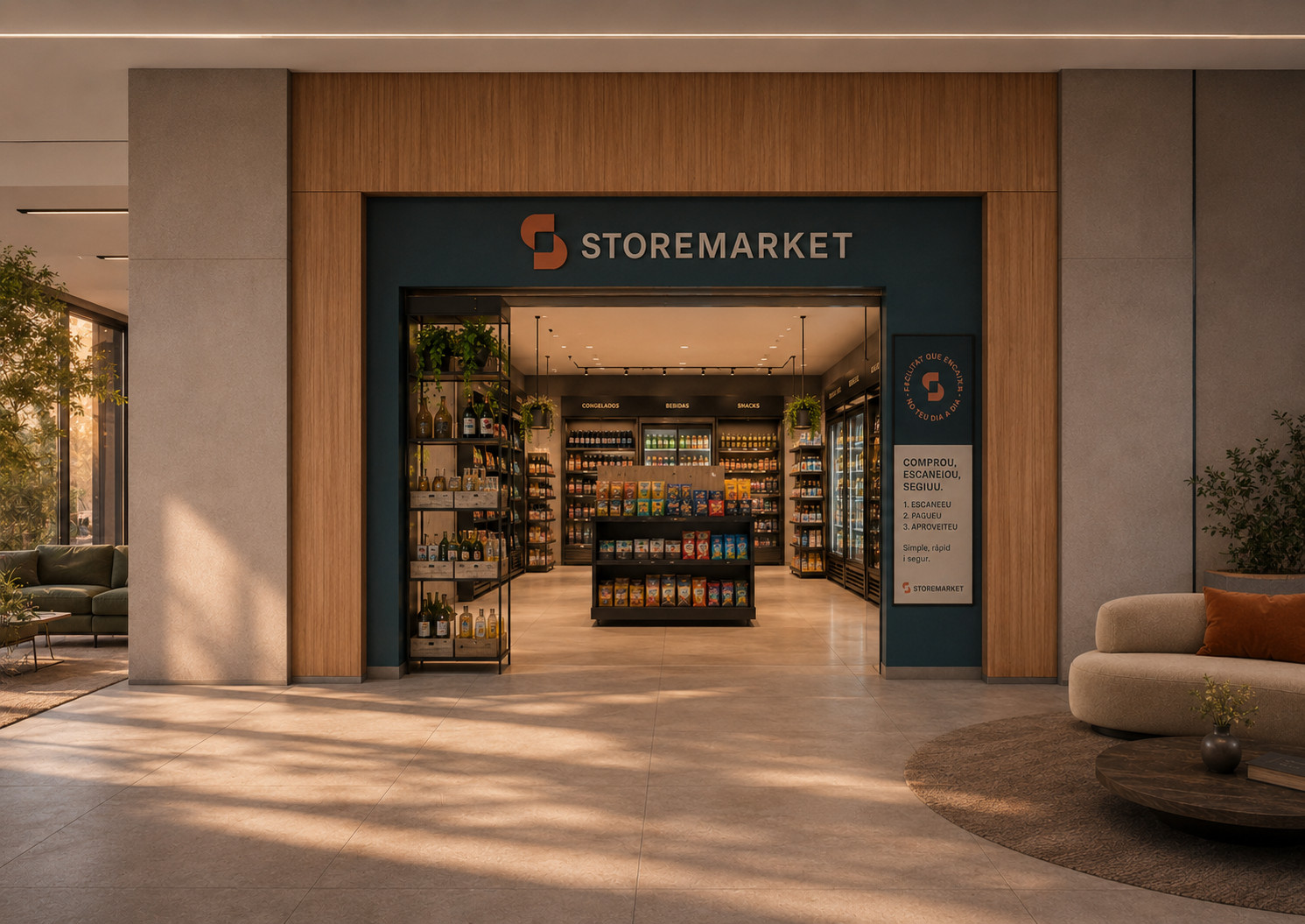 StoreMarket integrada a um ambiente contemporâneo